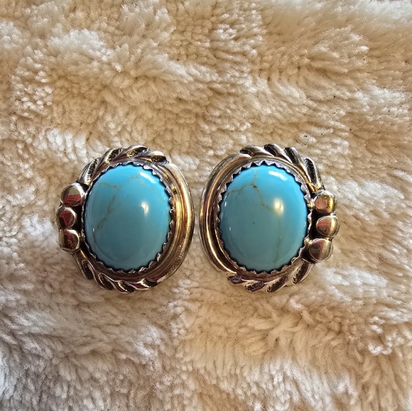 Dolores Cadman Sterling & Kingman Turquoise Earrings